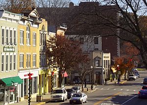 Mount Kisco, New York Main Street in Late Autumn