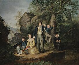 Picnic in England, also known as The Sharples Family by Rolinda Sharples