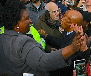 Stacey abrams at protest