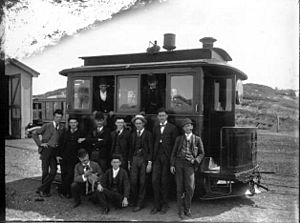 Steam Tram at Parnell Place