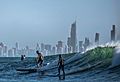 Surfing on the Gold Coast