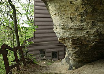 The base of the shot tower, where the shaft starts