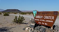 Amboy Crater with sign