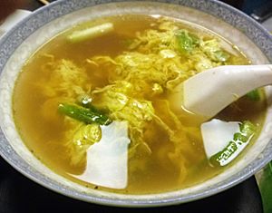 Egg drop soup (in Fresno California) - 蛋花湯 - (在加利福尼亞州的弗雷斯諾）