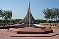 Jatiyo Smriti Soudho, concrete modernist monument and memorial gardens, at Savar near Dakar in central Bangladesh