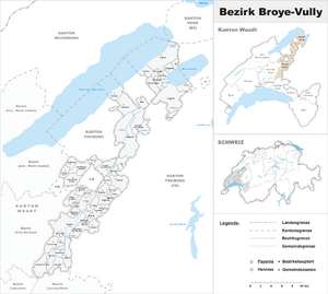 Location of Broye-Vully District