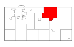 Location of Ludington in Eau Claire County