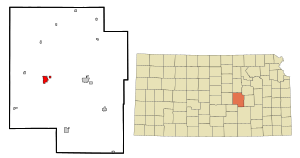 Location within Marion County and Kansas