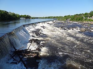 Pawtucket Falls viewed from Pawtucket Gatehouse; Lowell, MA; 2012-05-19