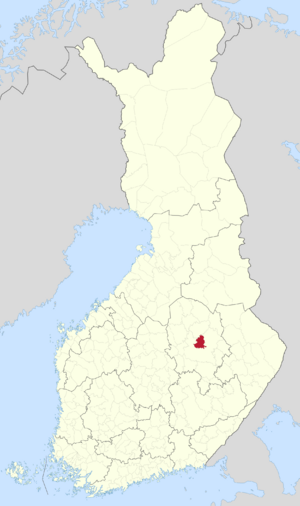 Location of Siilinjärvi in Finland