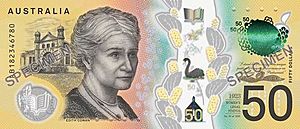 2018 Australian fifty dollar note reverse