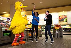 Big Bird, Billy Eichner, and Michelle Obama (20716594940)