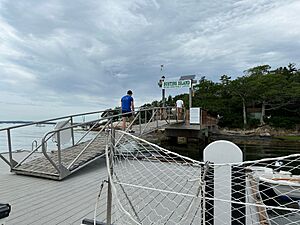 Bustins Island public landing, named for Archie Ross, the former captain of its ferry