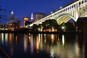 Cleveland skyline from the Flats.jpg