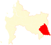 Location of commune in the Bío Bío Region