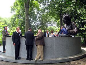 Einstein Memorial side view