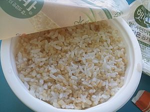 Instant brown rice