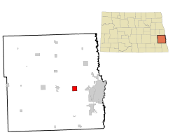 Location of Mapleton, North Dakota