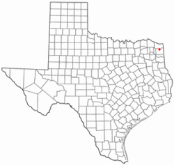 Location of Douglassville, Texas