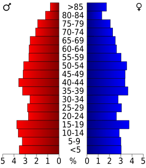 USA Murray County, Oklahoma age pyramid