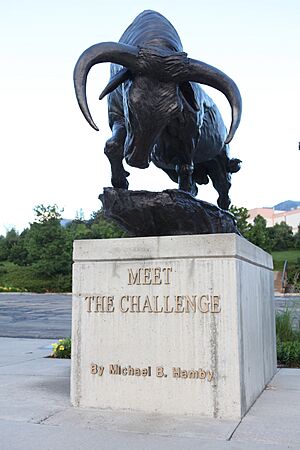 Utah State University's Meet the Challenge Statue