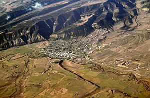 Aerial view of Meeker, November 2010