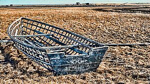 Abandoned boat frame