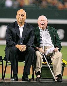 Cal Ripken, Jr sitting at Camden Yards Aug 2007