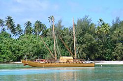 Double hulled vaka, Rarotonga 2010