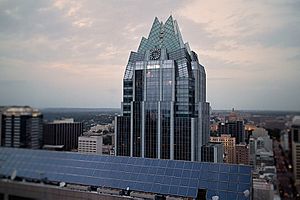 Frost Bank Building at Dusk