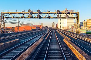 LIRR Tracks Approaching Jamaica Station from the east