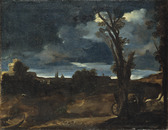 Moonlight Landscape (Giovanni Francesco Barbieri Guercino) - Nationalmuseum - 20163