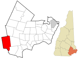 Location in Rockingham County and the state of New Hampshire