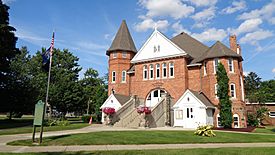 Township hall in the village of Stockbridge