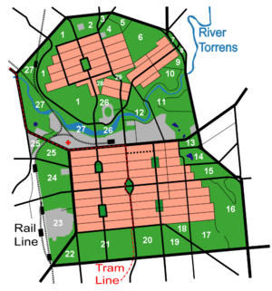 Streetmap of Adelaide and North Adelaide