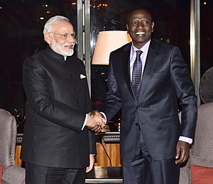 The Prime Minister, Shri Narendra Modi being seen off by the Deputy President of Kenya, Mr. William Ruto, at Jomo Kenyatta International Airport, in Nairobi, Kenya on July 11, 2016