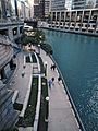 Chicago Riverwalk from DuSable Bridge