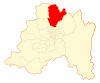 Map of Colina commune in Santiago Metropolitan Region