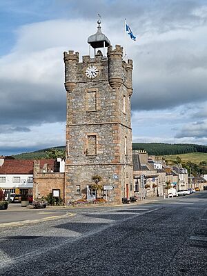 Dufftown Clock Tower looking east