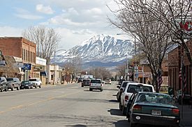 East Bridge Street in Hotchkiss, looking towards Mt. Lamborn