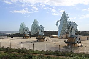 MUOS Satellite Earth Terminal antennae at NRTF Niscemi