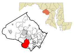 Location of Potomac, Maryland