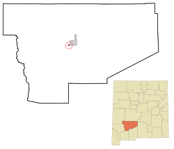 Location of Williamsburg, New Mexico