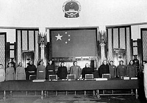 Signing the Treaty of Liberation of Tibet