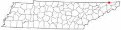 Location of Bloomingdale, Tennessee