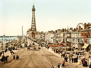 The promenade, Blackpool, Lancashire, England, ca. 1898