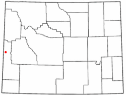 Location of Grover, Wyoming