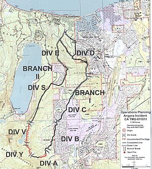 Angora Fire Perimeter Map