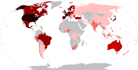 B.1.1.7 Cases by country as of 25 Mar 2021