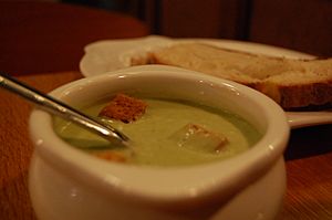 Butter lettuce soup